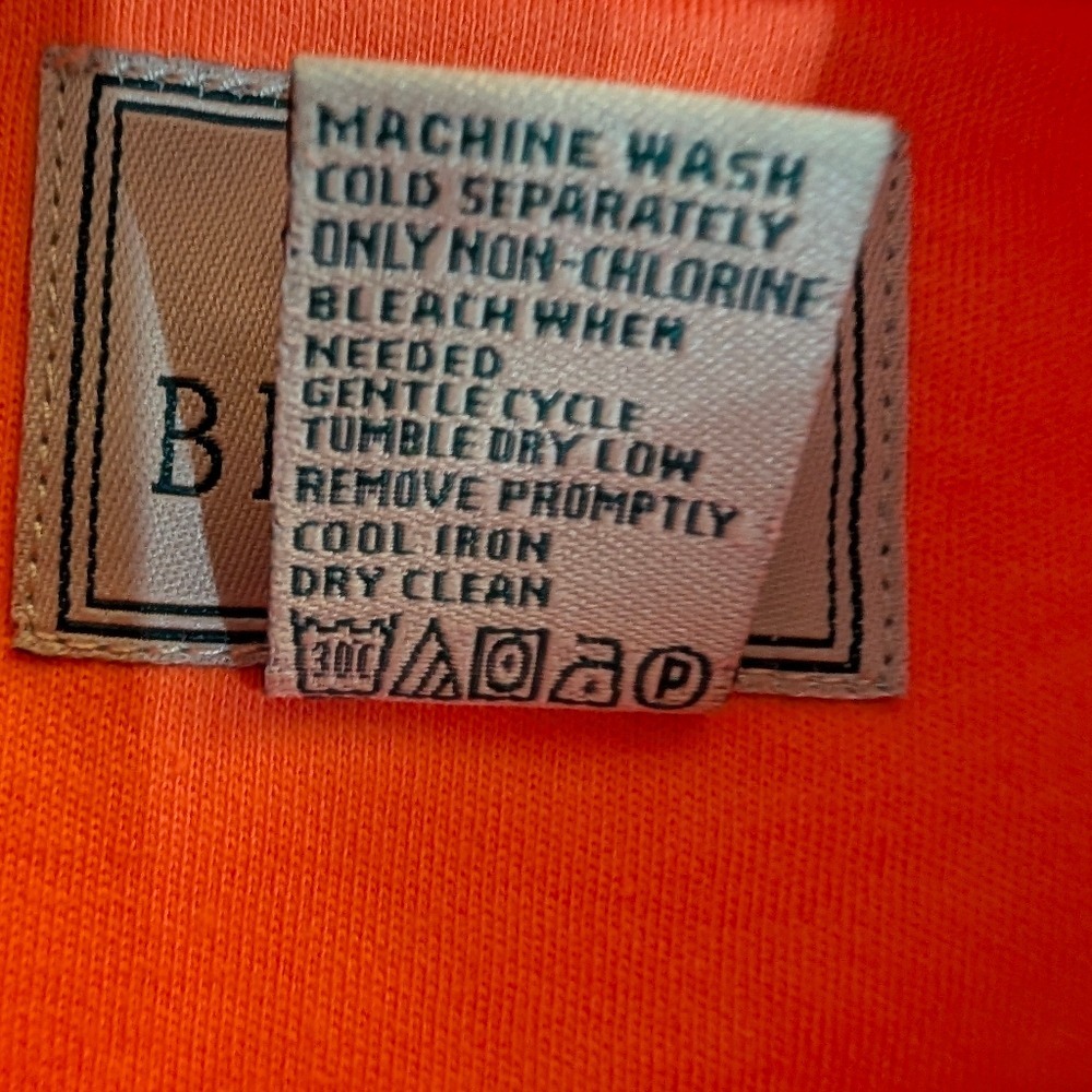 Beretta Mens Blaze Orange Mock Neck Long Sleeve Cotton Hunting Shirt Medium - Picture 9 of 11